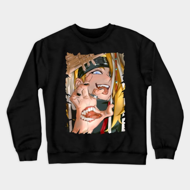 DEIDARA MERCH VTG Crewneck Sweatshirt by Melesz.Ink Tattoo